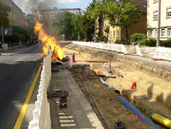 Feuer Gasleitung