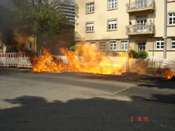 Feuer Gasleitung