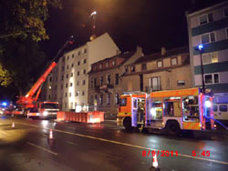 Dachstuhlbrand Rheinallee